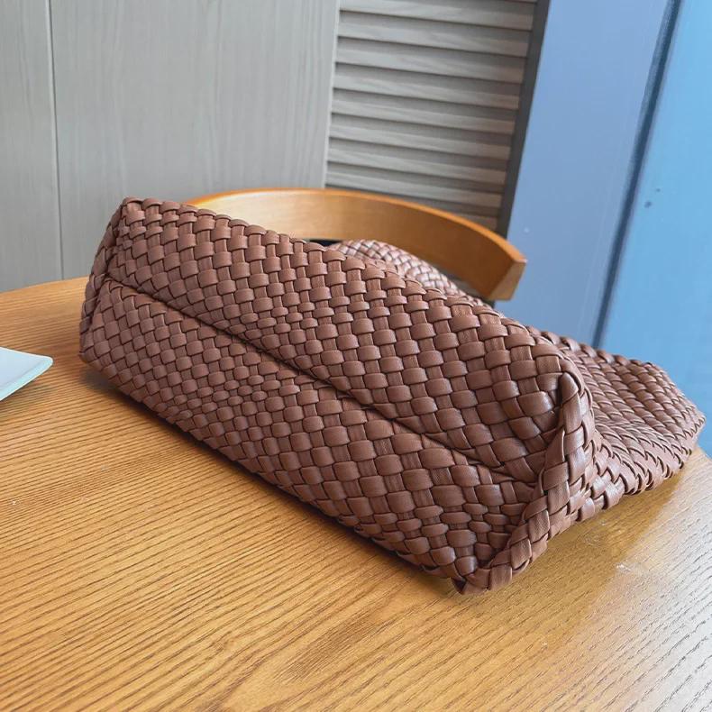 Легкая плетеная сумка-ведро в европейском и американском стиле - большая вместительная сумка и сумка через плечо для женщин