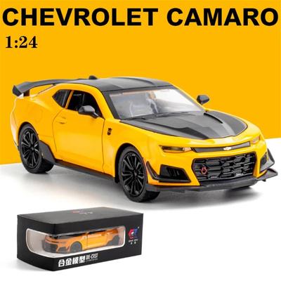 1/24 литой сплав Chevrolet Camaro спортивная модель автомобиля игрушечная модель автомобиля звук свет инерционный механизм коллекция игрушек для детей подарки