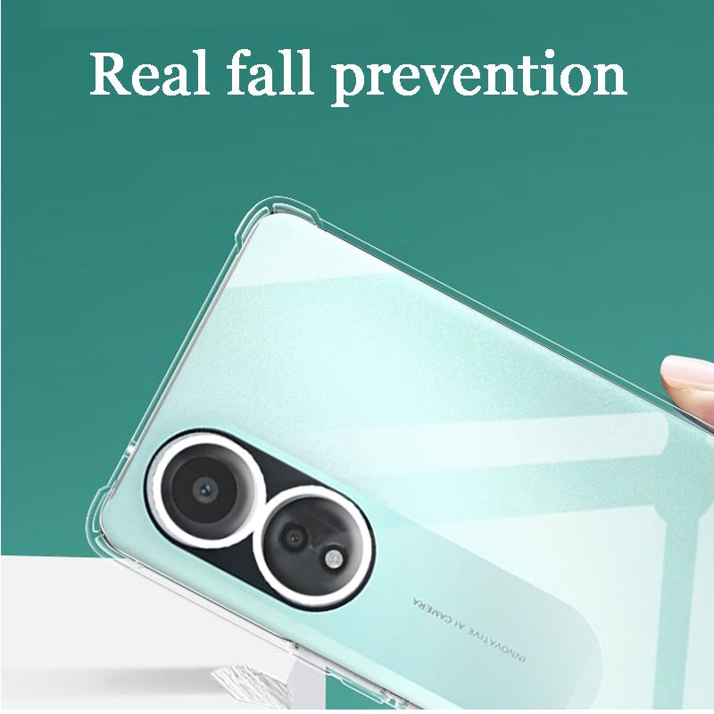 Shockproof Clear Case for Oppo A58 4G 6.72" CPH2577 Soft Silicone Transparent Back Covers for Oppo A 58 Phone Protective Camera