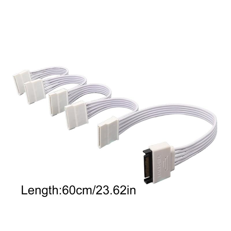 15-контактный SATA папа на 5 мам разветвитель удлинительный кабель для подключения жесткого диска и оптических устройств