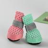 4PCS/SET Anti-Slip Dog Mesh Shoes Breathable Dog Foot Cover Lightweight Puppy Boots  Summer Walks