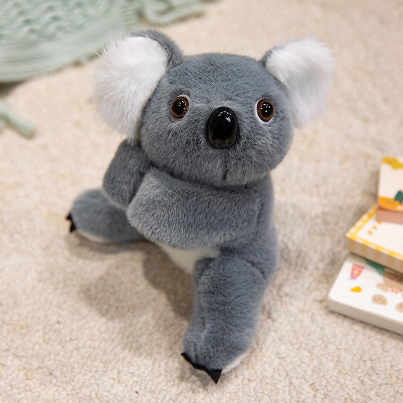 Cute simulation animal tiger koala snapping circle plush toy doll raccoon doll bracelet children's rag doll