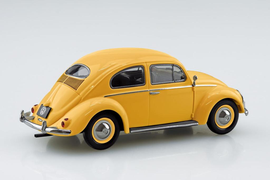 Aoshima Bunka Kyozai Rakupla Snap Kit Volkswagen Beetle Набор пластиковой модели (АОСИМА) нет. 20-PY (Почтовый жёлтый) Предварительно окрашенный