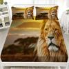 Africa Lion 3D Personalized Fitted Sheet Set- Queen Size King Size Including At Least One Pillowcase For Kids Adults