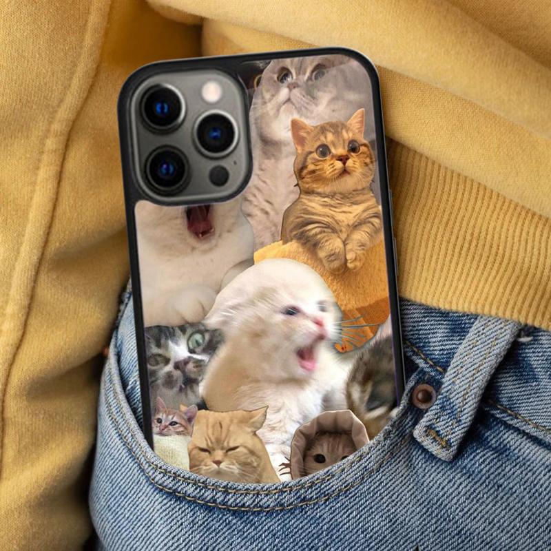 Самый очаровательный чехол для телефона с котиком, мягкий, для iPhone 17 Air 16e Pro max 15 Pro 13 14 Plus 11 12, с магнитом MagSafe