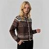 Осенний новый кардиган в стиле Fair Isle для женщин, винтажный жаккардовый свитер, свободный универсальный топ