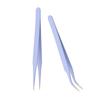 2-Piece Stainless Steel Tweezers Set, Perfect for DIY Crafts, Handmade Projects, Nails, Plastic Models, Tsumami Zaiku, False Eyelashes, Electro