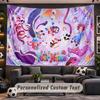 Wall Hanging Tapestry Custom NameThe Amazing Digital Circus Pattern Personalized Printed Fabric Wall Decor