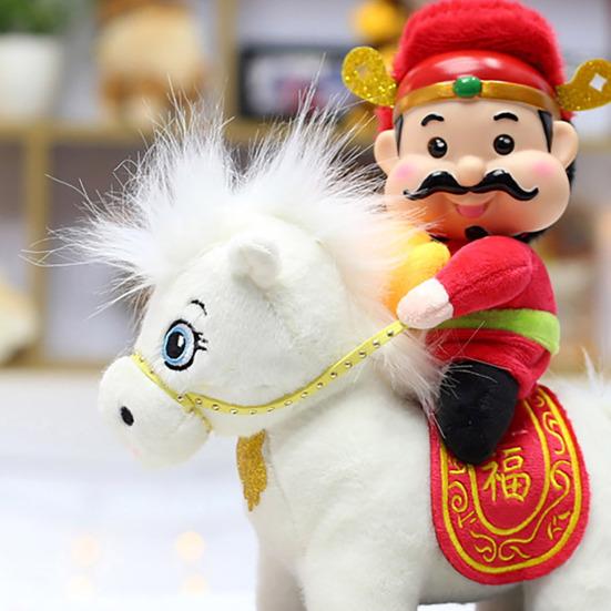 Horse Doll 2026 Year of The Horse Wealth Symbol Talisman for Chinese New Year Decor Zodiac Souvenir Gift