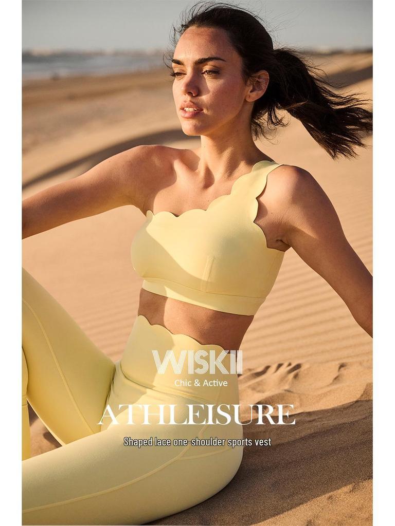 Ударопрочный спортивный бюстгальтер средней поддержки со съемными чашками - Дизайн без спинки для более стройного вида груди