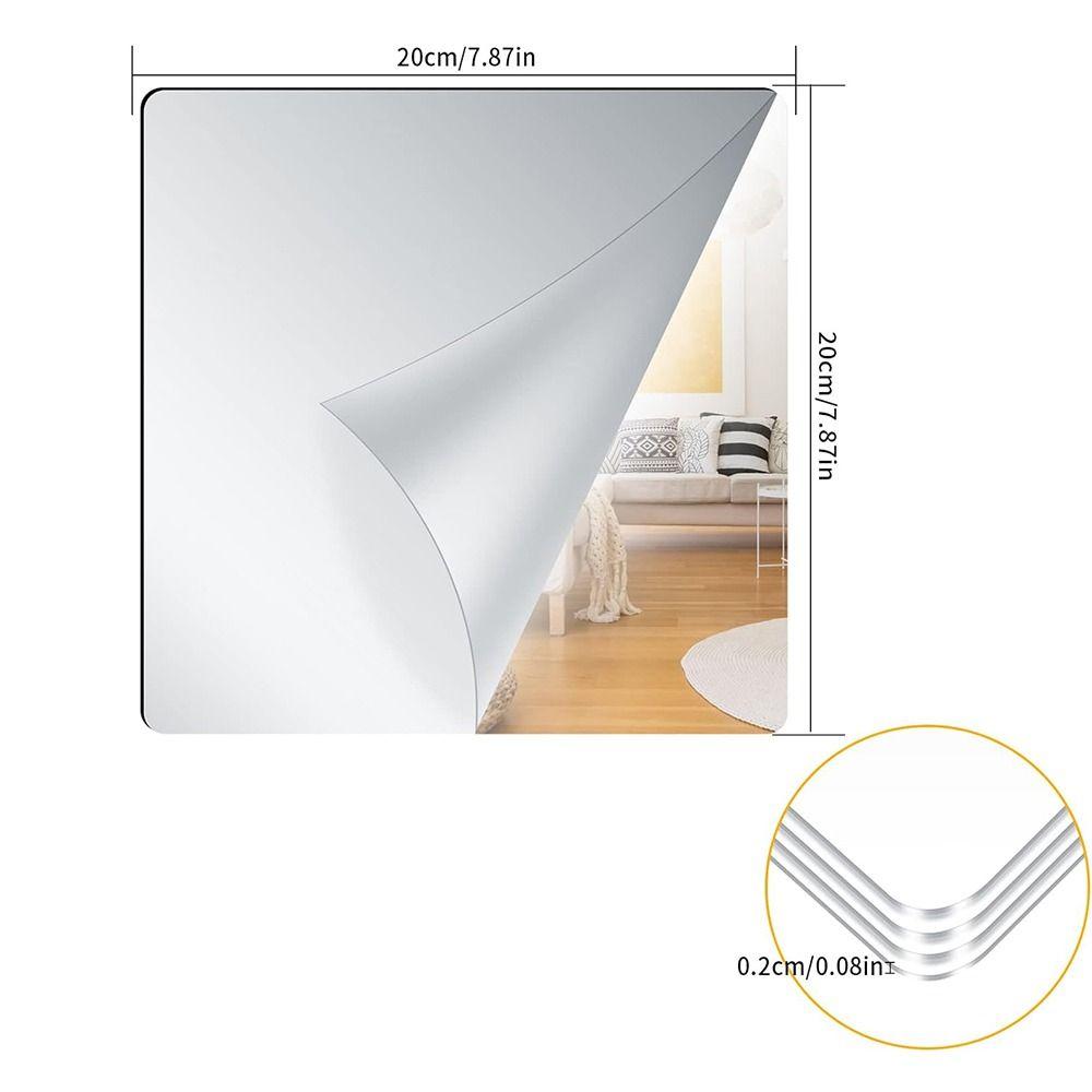 Небьющееся зеркальное полотно из ПЭТ-пластика Зеркало квадратной формы настенное Зеркало для ванной