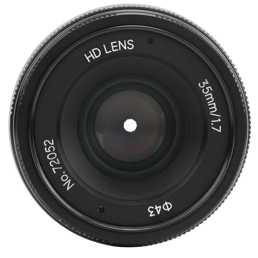 NEWYI 35mm F1.7 Large Aperture Portrait Fixed Focus Manual Lens for Canon M3M5M6M6 IIblack