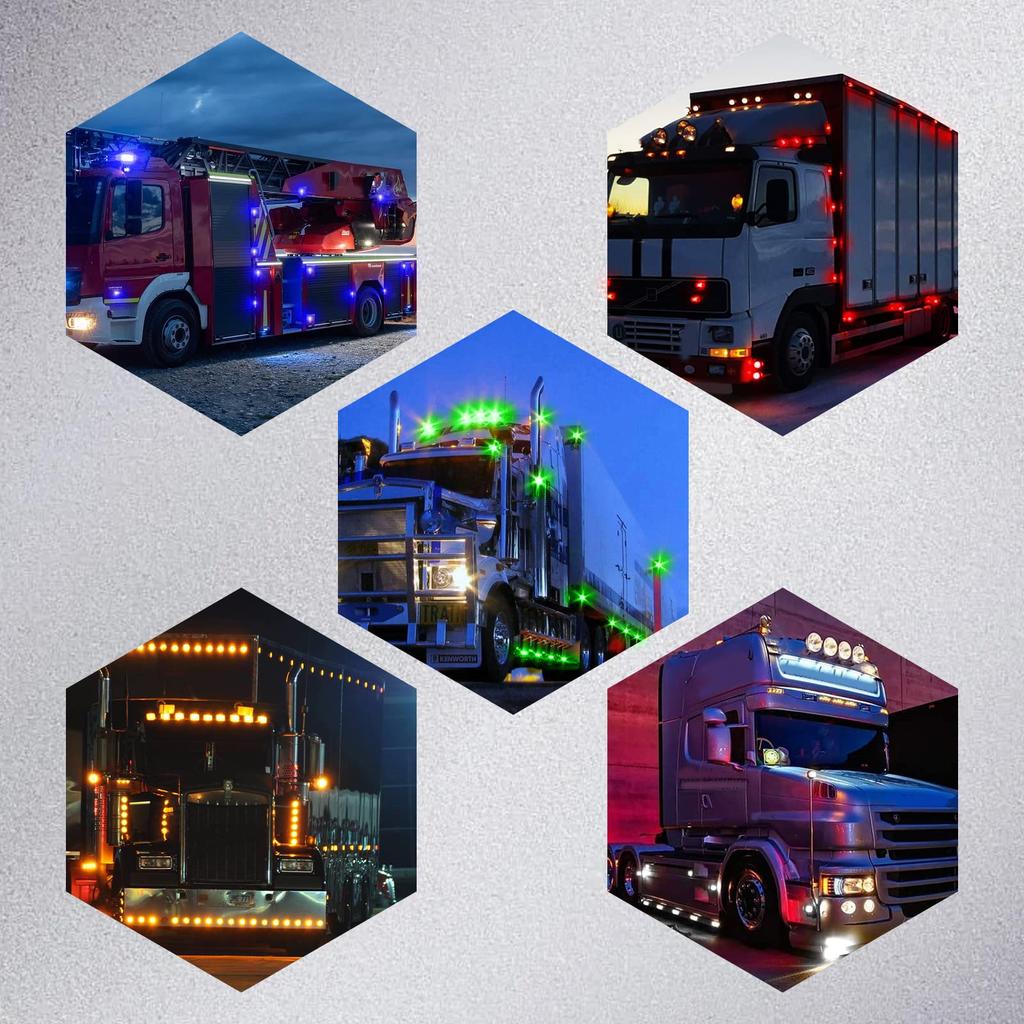 Боковой габаритный фонарь 24 В, светодиодный фонарь для грузовика, высокая яркость, водонепроницаемый, 20 светодиодов, детали для автомобильного освещения, прицеп, грузовик, автобус, Deco Tribe Illumination Ye