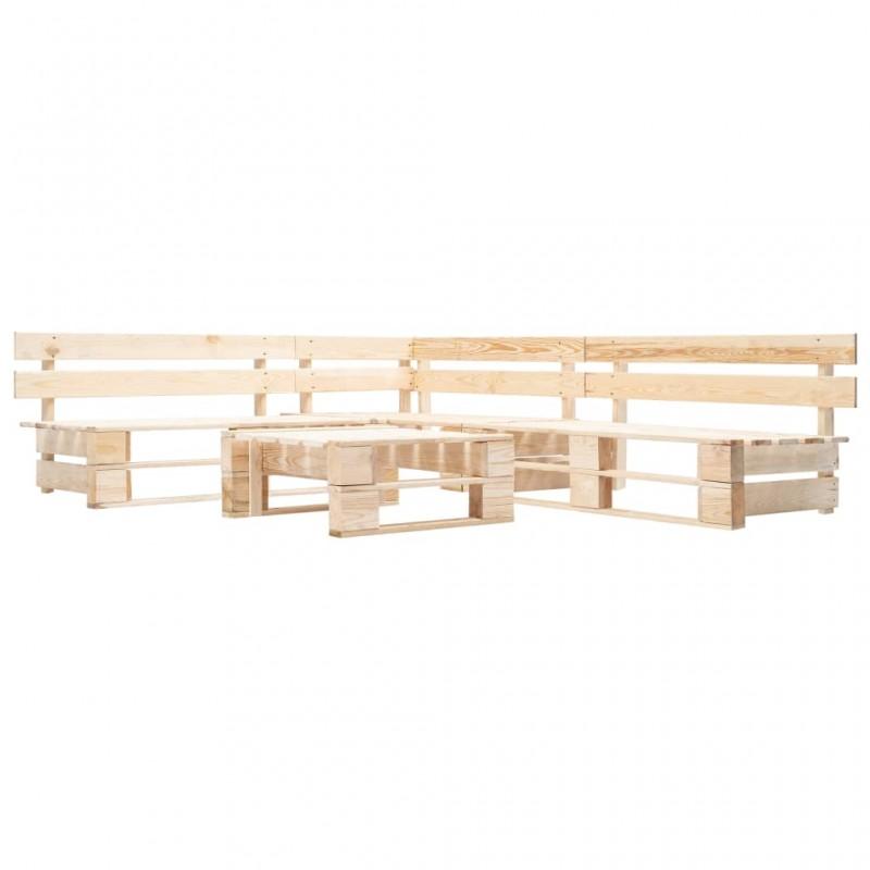 Day and Night - Day and Night Garden Pallet Furniture Set 4 Pieces Natural Wood
