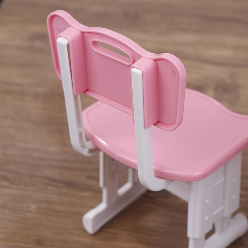 1 комплект миниатюрный кукольный домик школьная парта стул + пенал ролевые игры канцелярская модель для кукольных аксессуаров игрушка