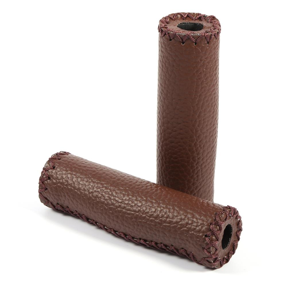 Road Bike Vintage Bicycle Grips Bicycle Handlebar Grips Retro Cycling Grip Leather Bicycle Grips