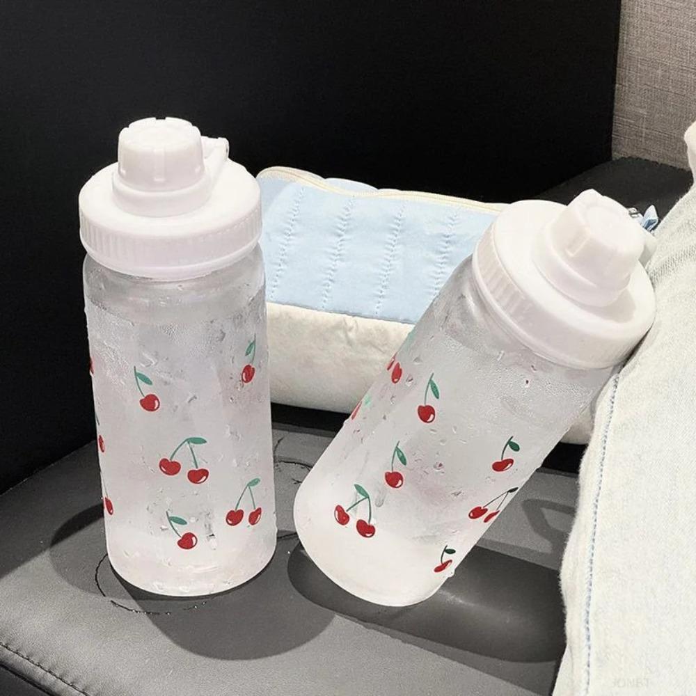 Frosted Design Plastic Water Bottle 500ML Coffee Cup Portable Juice Drinkware Daily Hydration