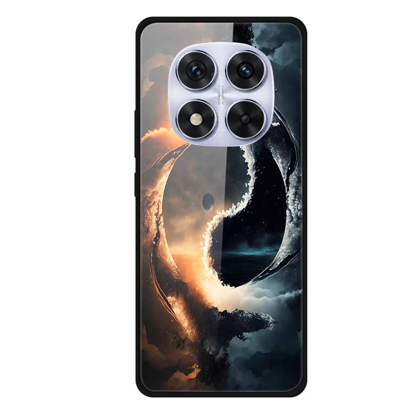 Закаленное Стекло Чехол Для Redmi Note 14 Pro Coque 14Pro Цветы Чехлы Для Телефона Для Xiaomi Redmi Note14 Pro Жесткий Задний Чехол Funda