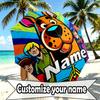 Custom Name Personalized Scooby Print Umbrella, Auto Open Close, 8‑Rib Sturdy Frame, Commute Camping Hiking Use, Birthday Gift