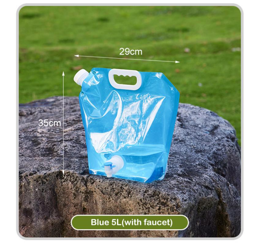 5/10L Foldable Camping Storage Water Bottle Collapsible Bag Carrier Container