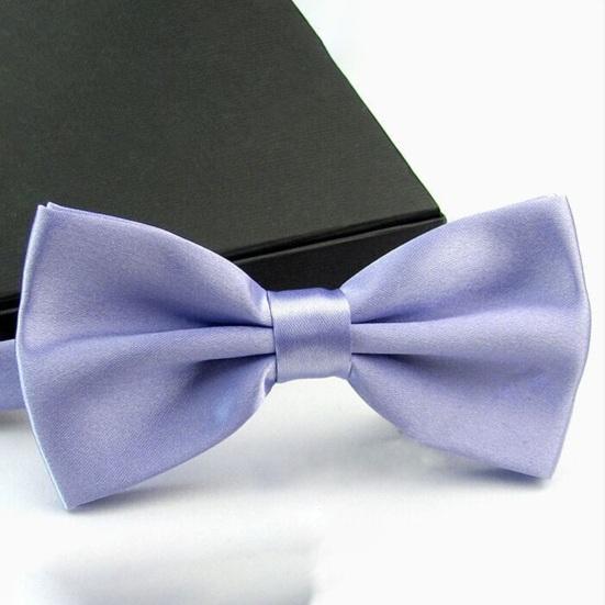 Men Bow Tie Detachable Design Adjustable Fit Solid Color Formal Bow Tie