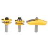 3pcs 12" Shank Ogee Raised Panel & Ogee Rail and Stile Router Bit Set Woodwork Milling Cutter