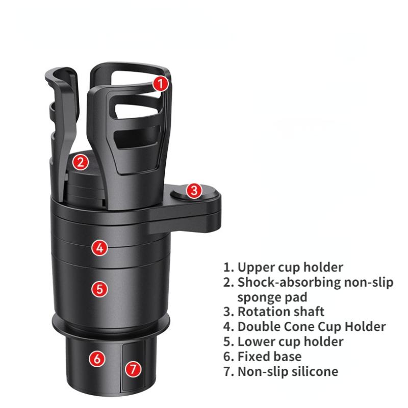 4 в 1 Многофункциональный регулируемый автомобильный держатель для чашки, адаптер-расширитель, базовый лоток, автомобильный держатель для бутылки с напитком, авто...