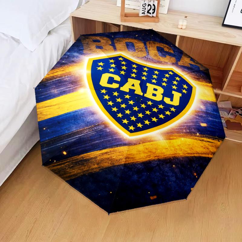 Boca Juniors Crest Umbrella Folding umbrella, automatic umbrella 8-Frame for Travel, camping Use Gift for Halloween Christmas