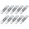 10Pcs Stainless Steel Furniture Corner Connector Shelf Brackets Heavy Duty Corner Brackets for Drawers Cabinets Table