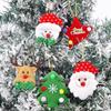 Cute Christmas Santa Claus Christmas Tree Elk Hanging Ornaments Plush Santa Claus Pendant Home Party Xmas Tree Decorations