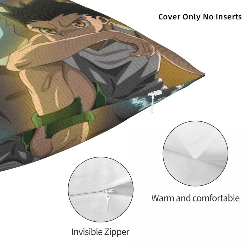 Home Decoration Hxh Gon And Killua Hunter Pillowcase Merch Pillow Cover Square Multi Size