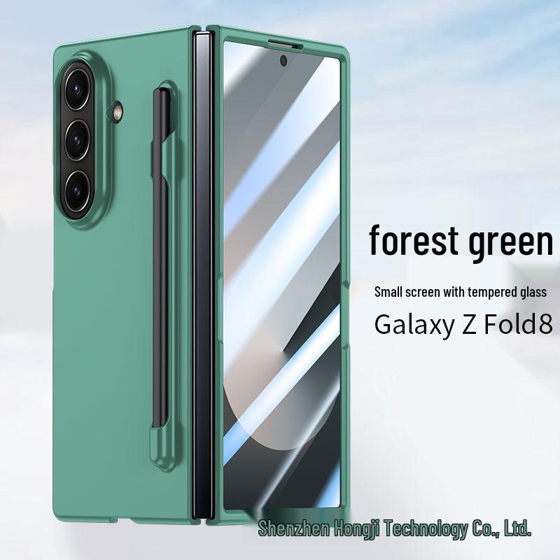 Чехол для Samsung Z Fold 7: Встроенный держатель для стилуса, Пленка для Z Fold 6, Матовая накладка, Жесткий чехол