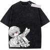 New Anime Hunter X Hunter Printed Tshirt Mens and Womens Washed Tshirt High Quality Vintage Cotton Tshirt Harajuku Top