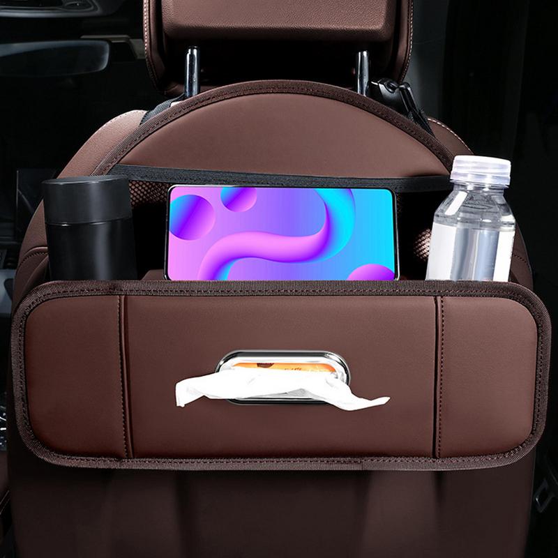 Автомобильные органайзеры для спинок сидений, подголовники для хранения вещей с держателем для мобильного телефона, коробка для салфеток, ящик для хранения зонтов на заднем сиденье автомобиля