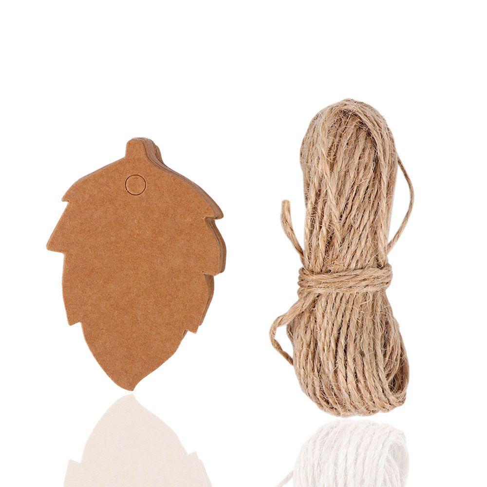 Packaging Label Decor Leaves Tags Handmade Hang Tag Maple and Leaf Shape Retro Blank Kraft Paper