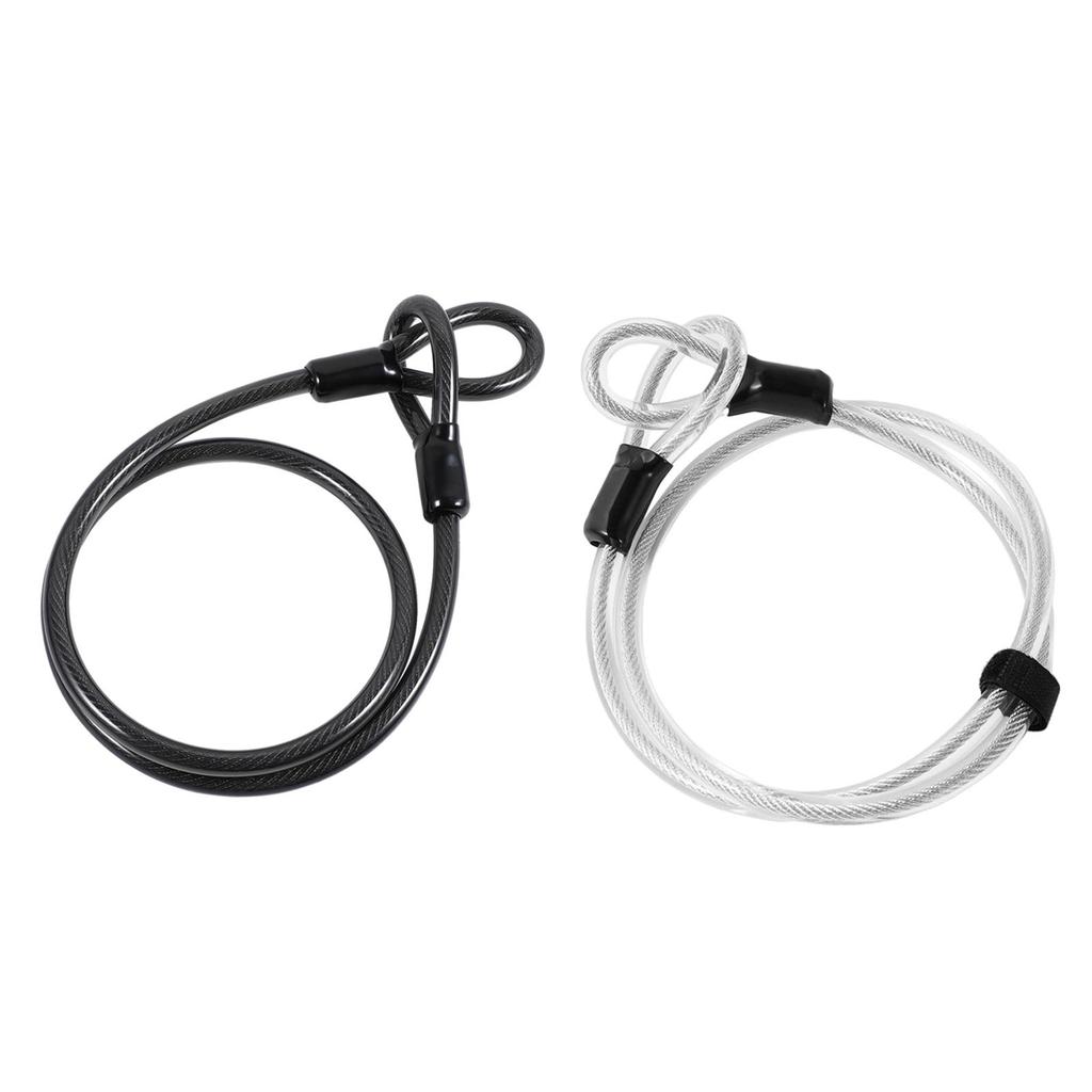 Security Bicycle Steel Cable Strong 12mm Coated Double Loop Anti Theft
