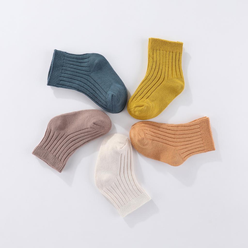 KIDDIEZOOM 5 пар тонких хлопковых носков-поло для маленьких мальчиков и девочек, детские короткие носки для малышей 0-12 месяцев, нескользящие летние дышащие детские носки