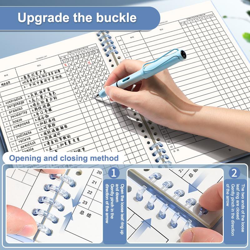 Тетрадь для словарного запаса с планировщиком кривой забывания, 1 набор листов для записи слов для студентов, Ежедневник самодисциплины, Канцелярский подарок