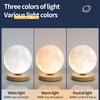 Creative 3D Moon Night Lamp Atmosphere Bedside Table Lamp 3 Colors Dimmable Led Lamp For Bedroom Living Room Decoration Lighting