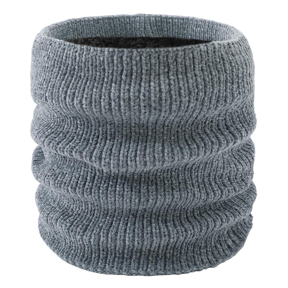 Утепленный чехол на шею из бархата синели: Толстый шерстяной шарф-петля унисекс с высоким воротником