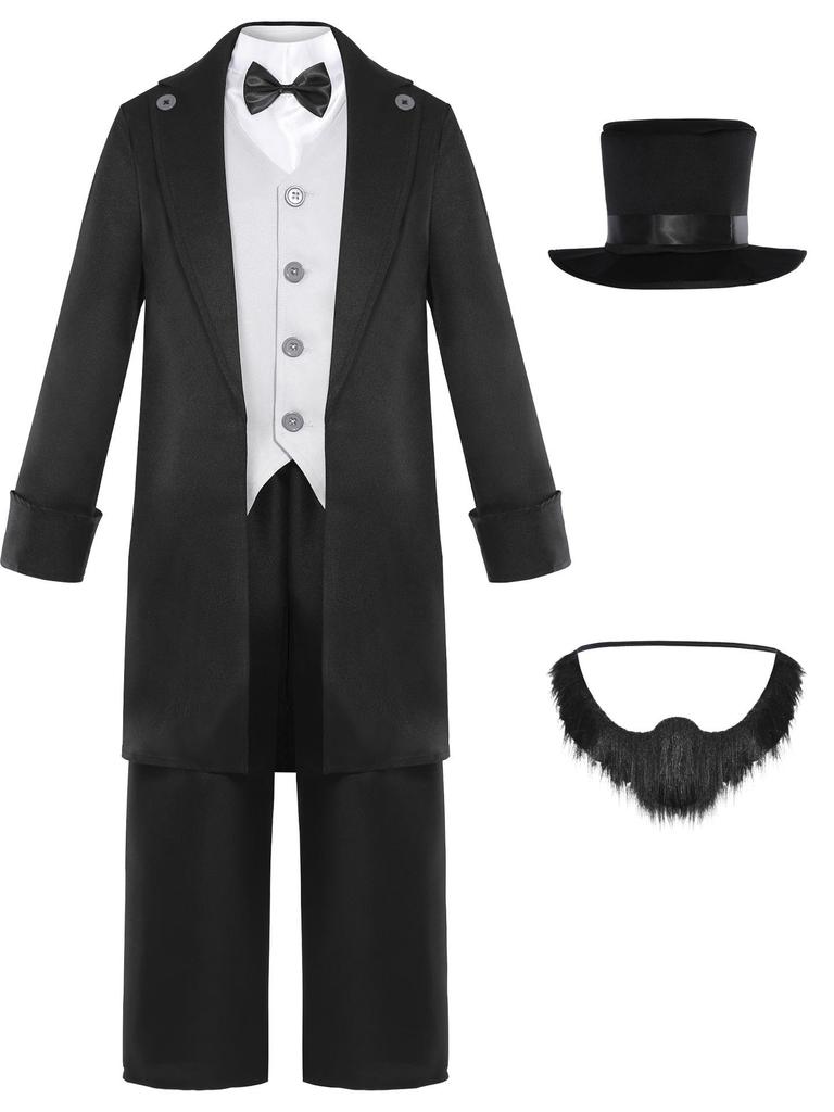 Детский ретро-костюм на тему Линкольна для сценических выступлений и фестивалей