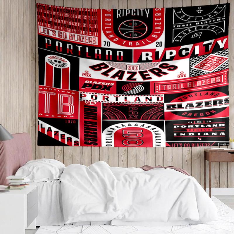 1PC Trail Blazers Logo Quick-Dry Tapestry, Unique Design Tapestry, Suitable for Bedroom,Livingroom, Playroom,Heartwarming Holiday Gifts