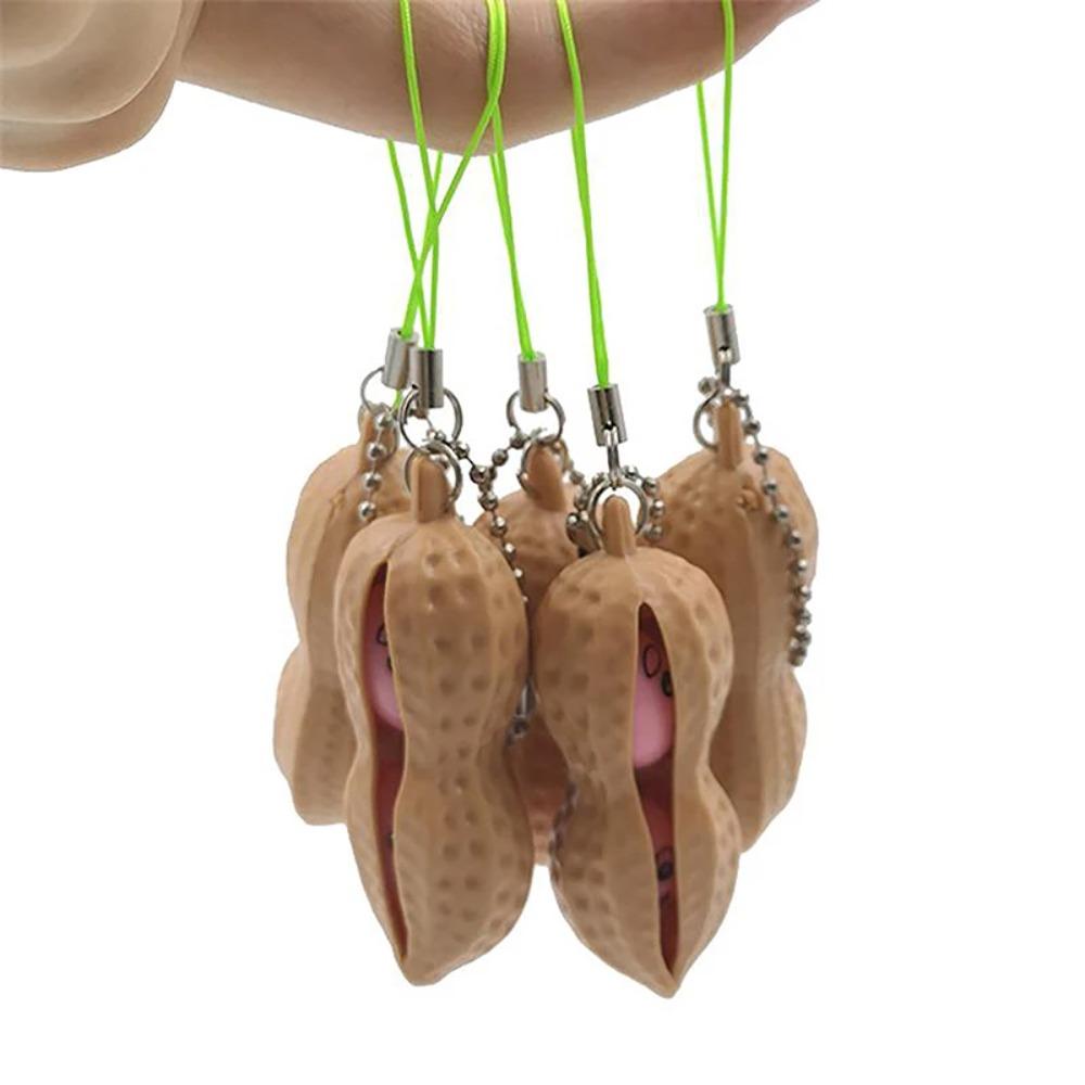 Gifts Anti-stress Fidget Toy Peanut Peanut Key Chain New Squeeze Peanut