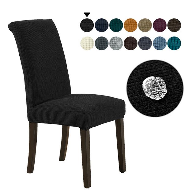 Водонепроницаемый эластичный жаккардовый чехол на стул для столовой, чехлы на стулья для кухни, свадьбы, отеля, банкета, защитное сиденье