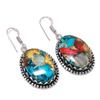 Spiny Oyster Gemstone 925 Sterling Silver Jewelry Earring 1.97"