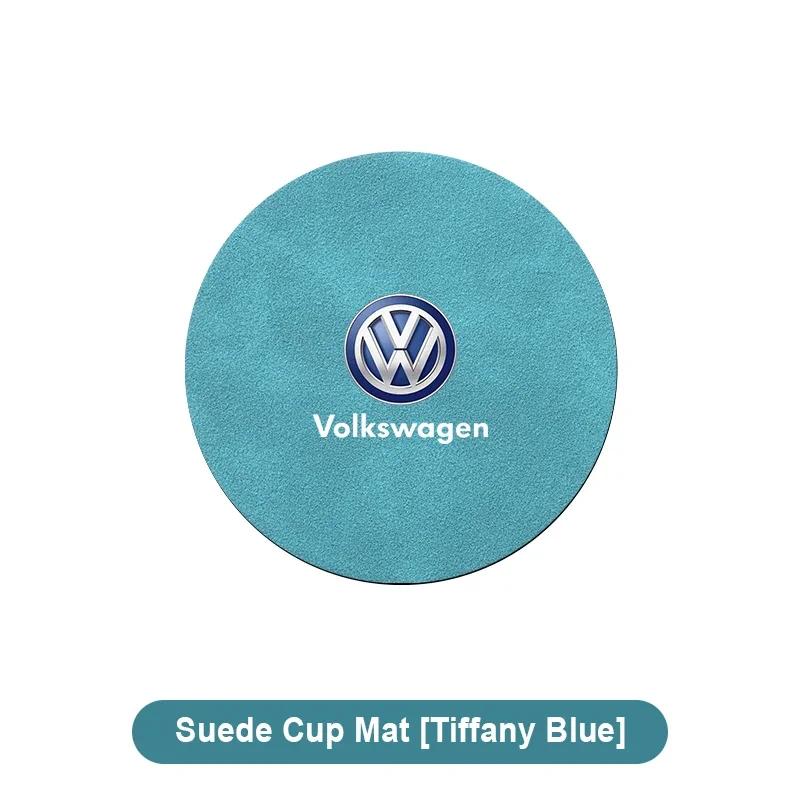 Для VOLKSWAGEN VW кожаная автомобильная подставка под стакан/кружку, противоскользящая подкладка, значок, автоаксессуары для Volkswagen Vw Golf 7 5 6 Mk4 Mk7 Mk5 Tiguan J