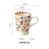 Christmas Ceramic Cutlery Creative Retro Coffee Mug Nordic Style Breakfast Milk Juice Cups Home Office Water Cup Drinkware Gifts
