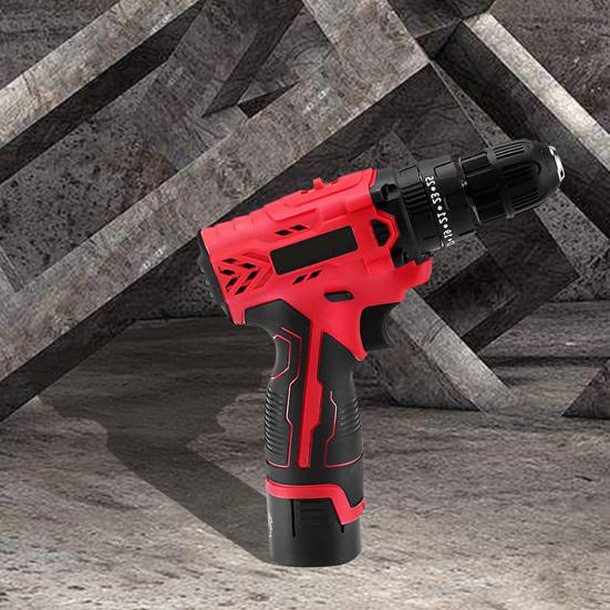 Electric Drill Impact Battery Screwdriver Cordless Wireless Power Tool for Home