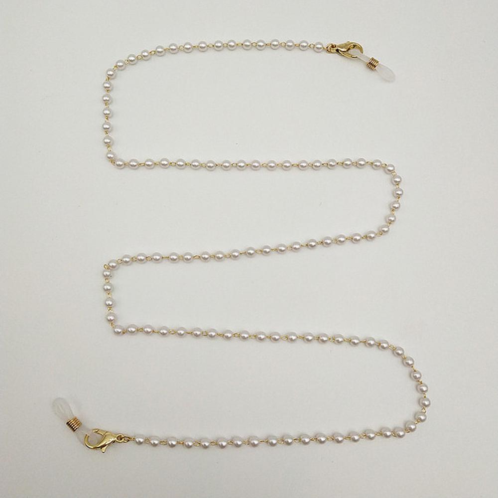Men Eyewear Jewelry Anti-lost Glasses Clips Reading Glasses Chain Face Mask Necklace Pearl Chain
