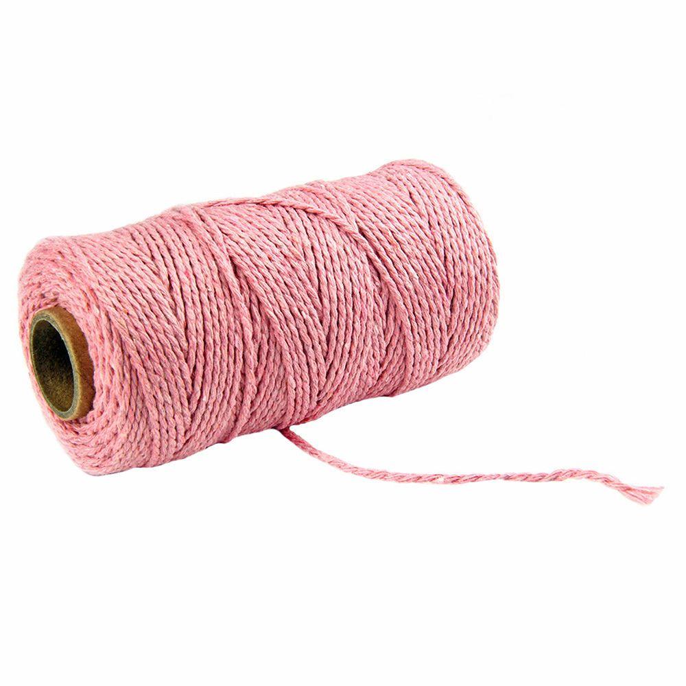 Multicolor 100m Long/100Yard Crafts Macrame DIY Twisted Cord Cotton Rope Home Textiles Linen String